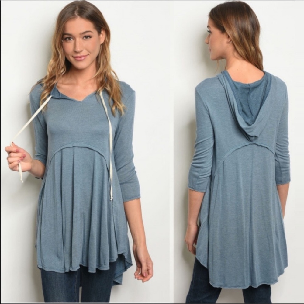 Blue Hooded Tunic